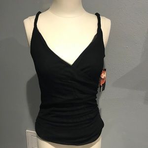 Black V neck Tank